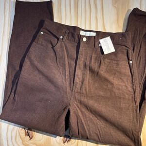 Basic Equipment Women's New With Tags Vintage Brown Brushed Cotton Pants Size 16